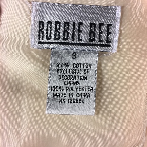 Robbie Bee Summer Flower Dress Cotton SZ 8 - Picture 5 of 5